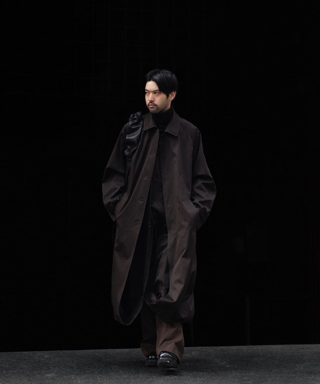 ssstein(シュタイン)のOVERSIZED LAYERED COMBINATION COAT - DARK BROWNの公式通販サイトsession福岡セレクトショップ