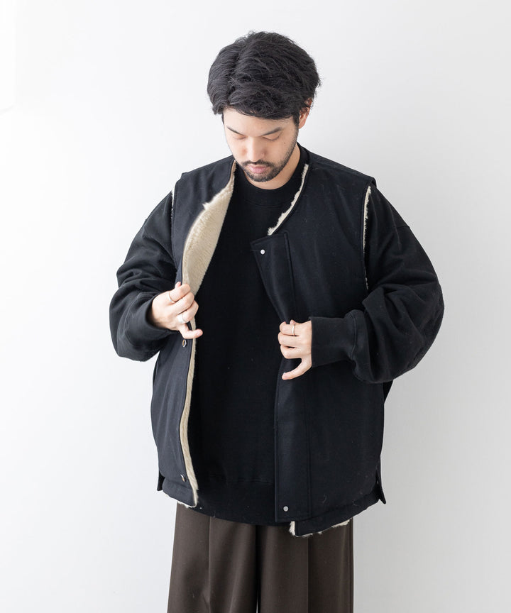 stein(シュタイン)の23AWコレクションWOOL FUR REVERSIBLE VESTのBEIGE 
