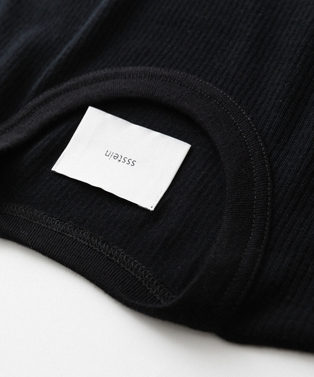 【ssstein】FINE WOOL OVERSIZED NO SLEEVE TEE - BLACK