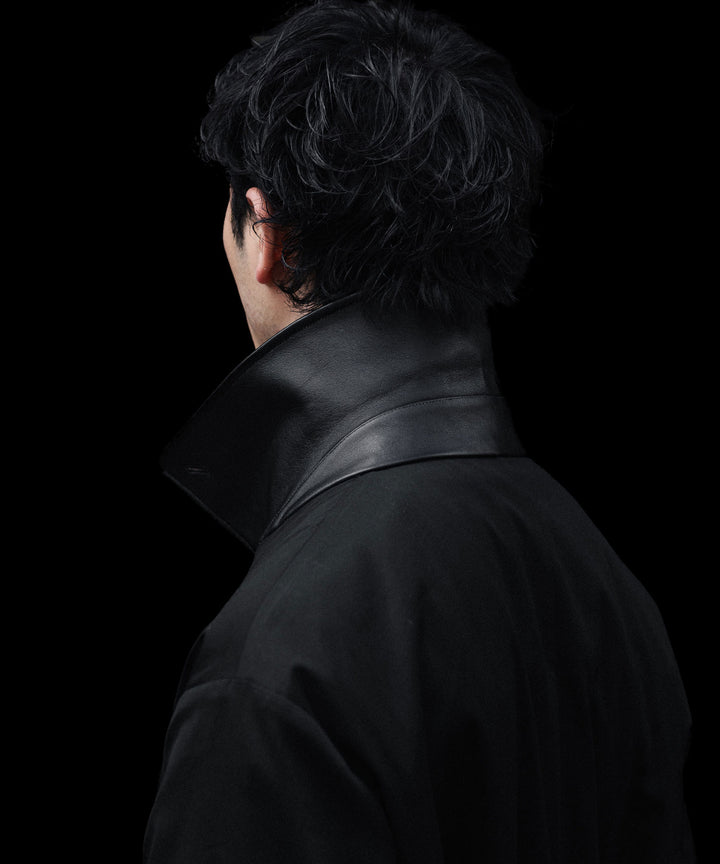 ssstein(シュタイン)のCOTTON SATIN OVERSIZED DOUBLE BREASTED COAT - BLACKの公式通販サイトsession福岡セレクトショップ