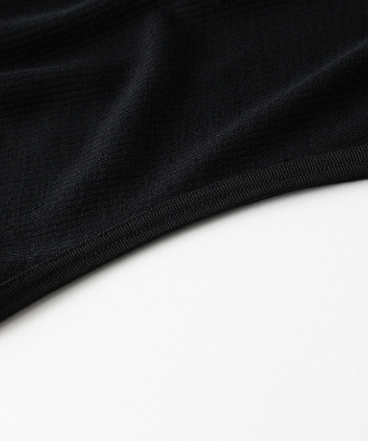 【ssstein】FINE WOOL OVERSIZED NO SLEEVE TEE - BLACK