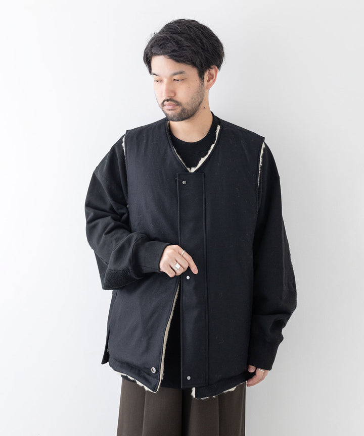 stein(シュタイン)の23AWコレクションWOOL FUR REVERSIBLE VESTのBEIGE 