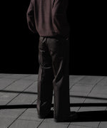 画像をギャラリービューアに読み込む, ssstein(シュタイン)のEASY LONG WIDE TROUSERS (2/90 WOOL GABARDINE) - DARK BROWNの公式通販サイトsession福岡セレクトショップ
