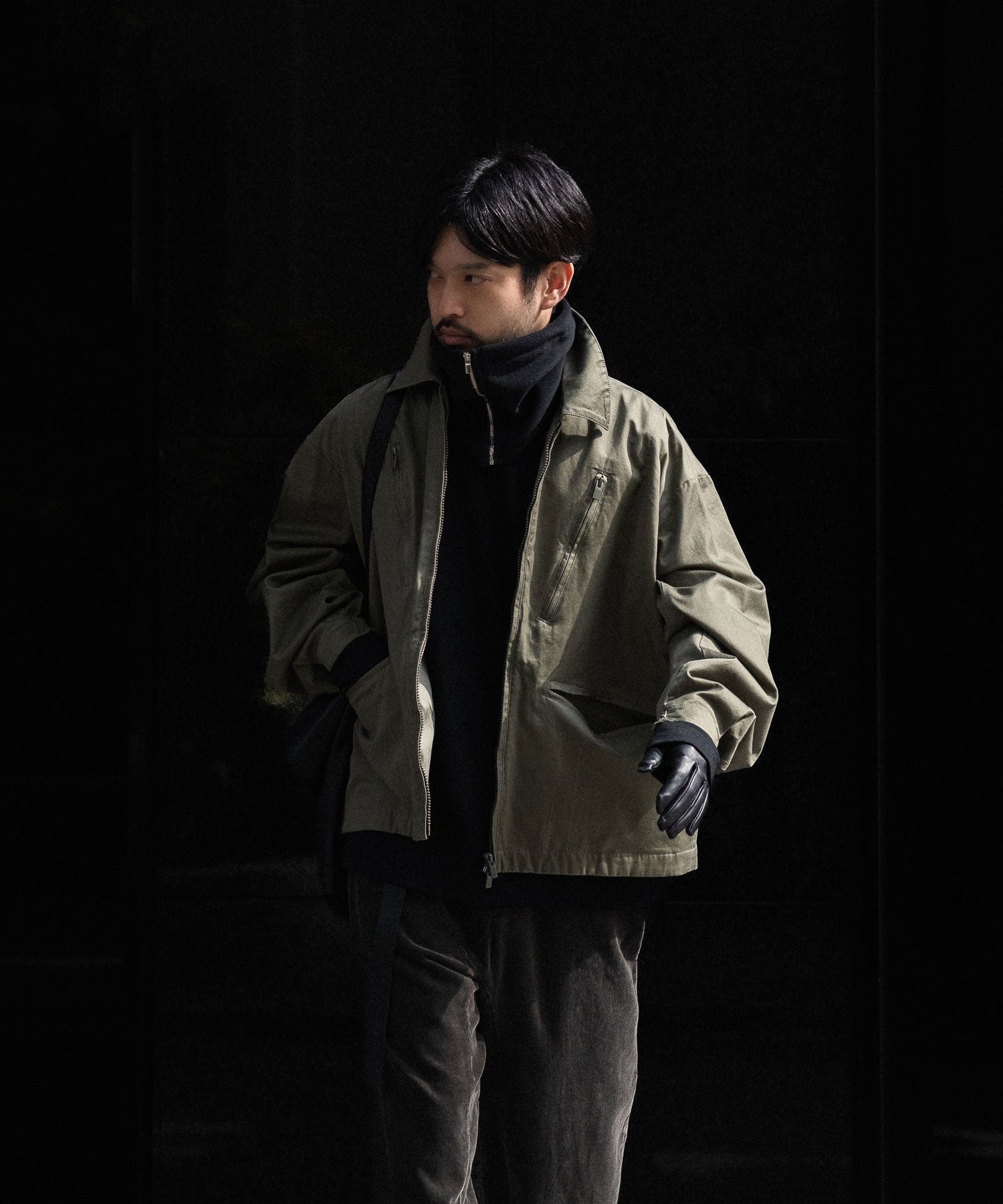 【 ATTACHMENT 】STRETCH SHEEPLEATHER GLOVE - BLACK