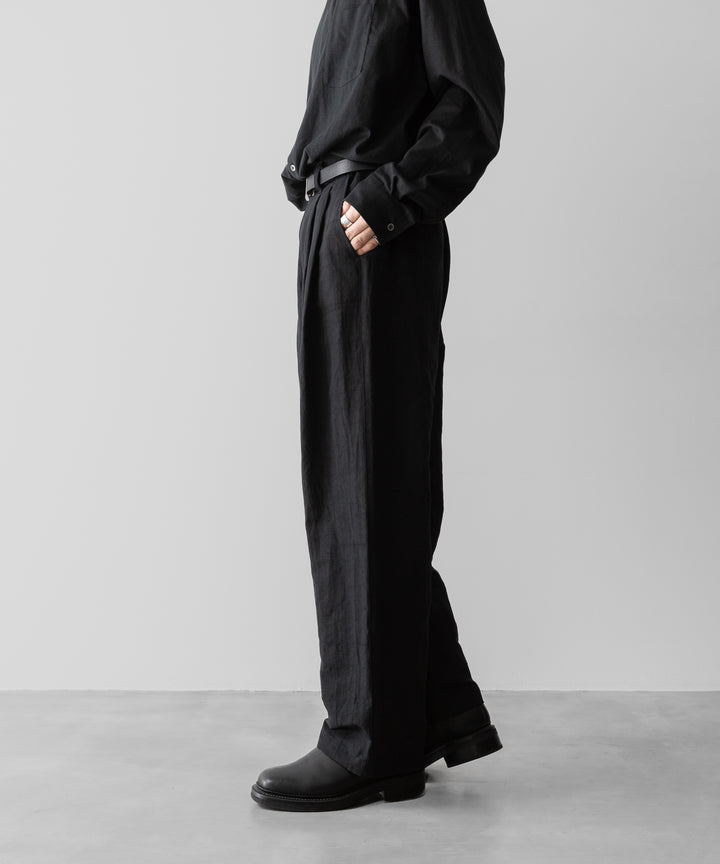 ssstein(シュタイン)のLI/NY POPLIN WIDE EASY TROUSERS - BLACKの公式通販サイトsession福岡セレクトショップ