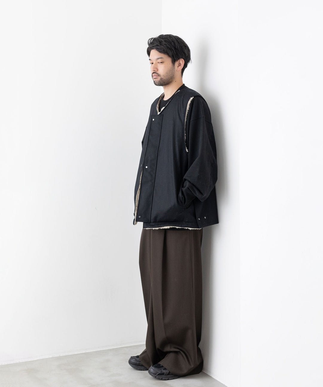 stein(シュタイン)の23AWコレクションWOOL FUR REVERSIBLE VESTのBEIGE 