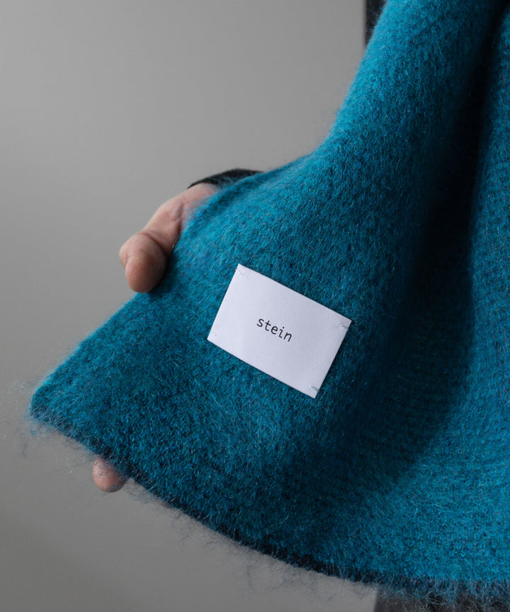 stein(シュタイン)の23AWコレクションGRADATION MOHAIR MUFFLERのBLUE GREEN sessionセッション福岡セレクトショップ 公式通販サイト
