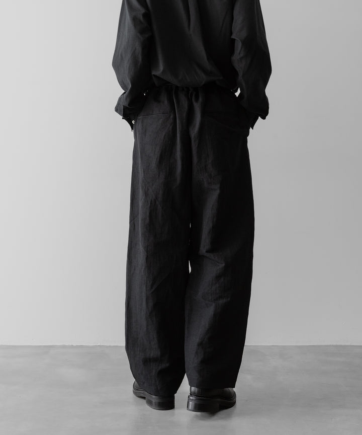 ssstein(シュタイン)のLI/NY POPLIN WIDE EASY TROUSERS - BLACKの公式通販サイトsession福岡セレクトショップ