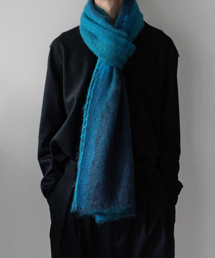 stein(シュタイン)の23AWコレクションGRADATION MOHAIR MUFFLERのBLUE GREEN sessionセッション福岡セレクトショップ 公式通販サイト