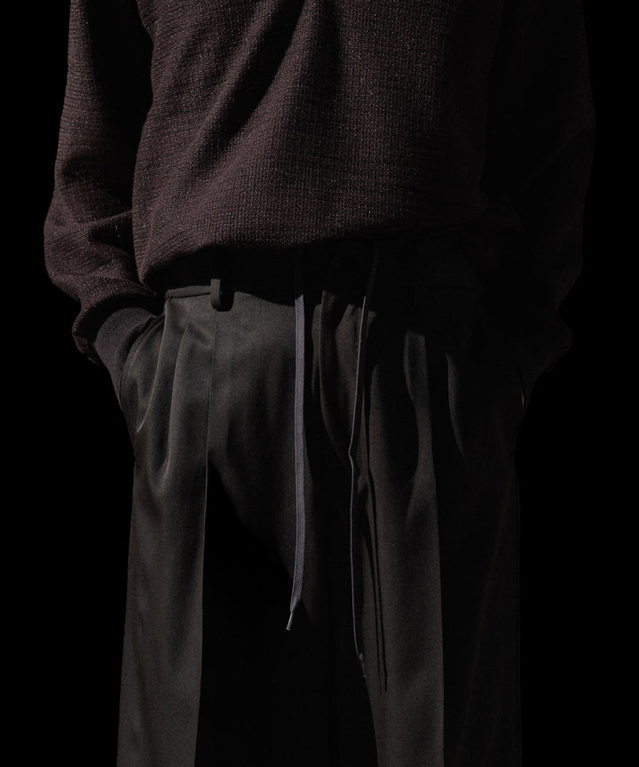 ssstein(シュタイン)のEASY LONG WIDE TROUSERS (2/90 WOOL GABARDINE) - DARK BROWNの公式通販サイトsession福岡セレクトショップ