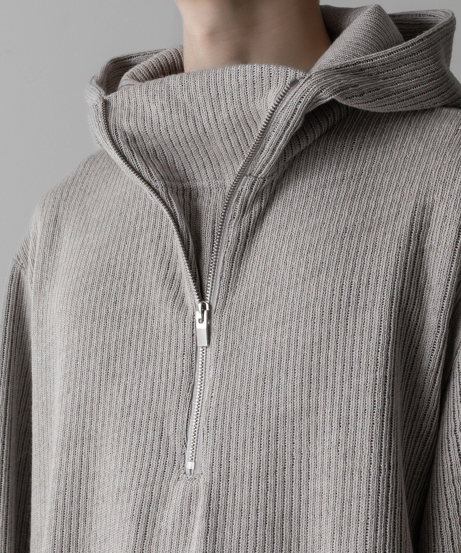 VEIN ヴェインのWO/PE QUARTER GAUGE KNIT HOODED PULLOVER SHIRT - X.OFF WHITEの公式通販サイトsession福岡セレクトショップ