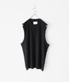 【ssstein】FINE WOOL OVERSIZED NO SLEEVE TEE - BLACK