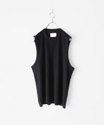 画像をギャラリービューアに読み込む, 【ssstein】FINE WOOL OVERSIZED NO SLEEVE TEE - BLACK
