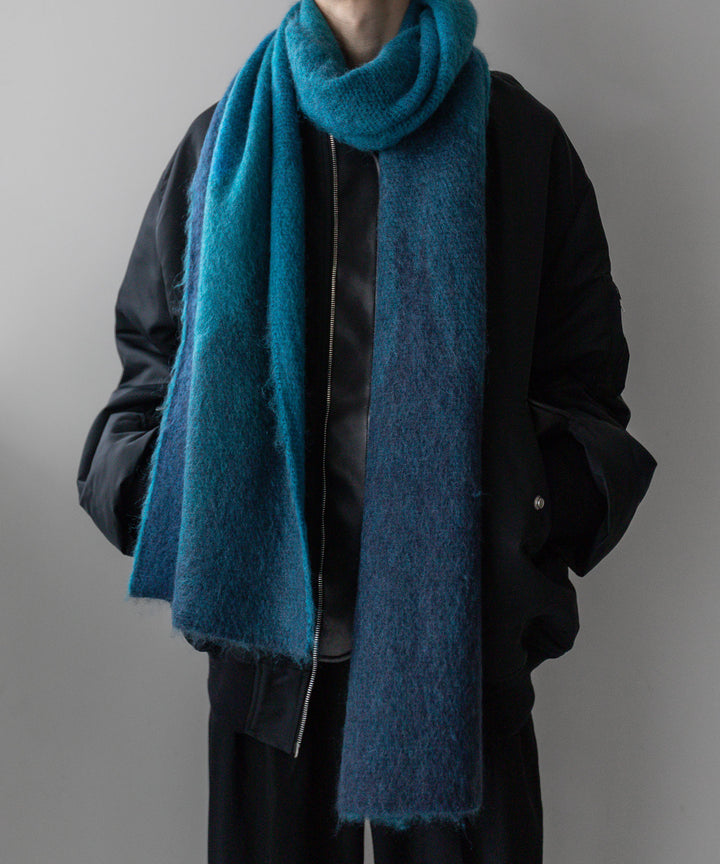 stein(シュタイン)の23AWコレクションGRADATION MOHAIR MUFFLERのBLUE GREEN sessionセッション福岡セレクトショップ 公式通販サイト