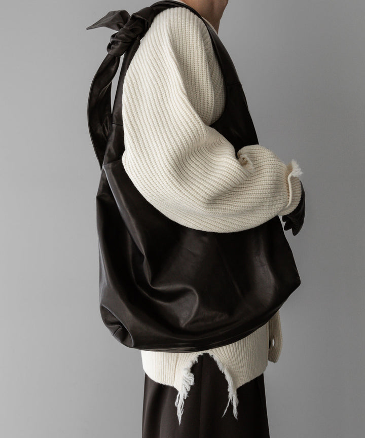 stein(シュタイン)の24SSコレクションTIE TOTE BAGのBLACK(LEATHER) session セッション福岡セレクトショップ 公式通販サイト
