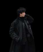 画像をギャラリービューアに読み込む, ssstein(シュタイン)のCOTTON SATIN OVERSIZED DOUBLE BREASTED COAT - BLACKの公式通販サイトsession福岡セレクトショップ

