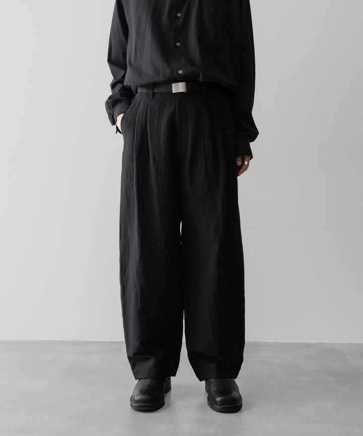 ssstein(シュタイン)のLI/NY POPLIN WIDE EASY TROUSERS - BLACKの公式通販サイトsession福岡セレクトショップ