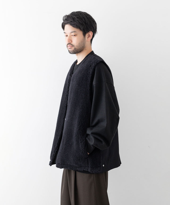 stein(シュタイン)の23AWコレクションWOOL FUR REVERSIBLE VESTのBLACK