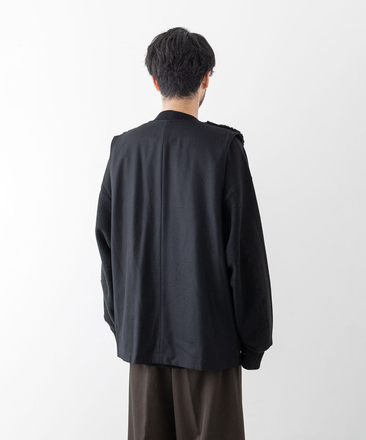 stein(シュタイン)の23AWコレクションWOOL FUR REVERSIBLE VESTのBLACK