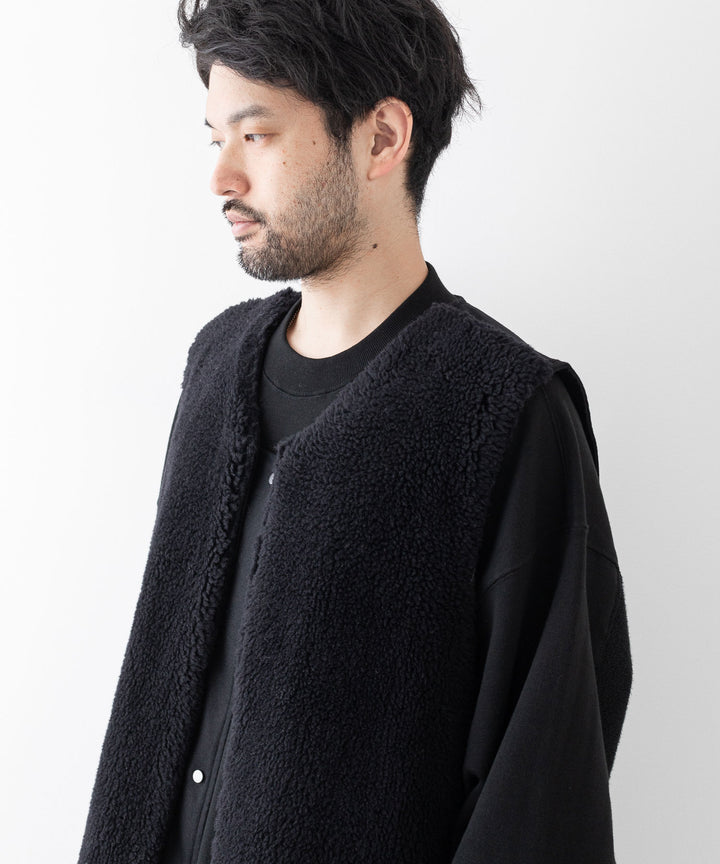 stein(シュタイン)の23AWコレクションWOOL FUR REVERSIBLE VESTのBLACK