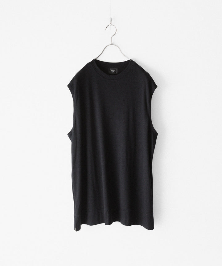 WWW ラッピンノットウールウェアSLEEVELESS PULLOVERのBLACK 公式通販サイトsession福岡セレクトショップ