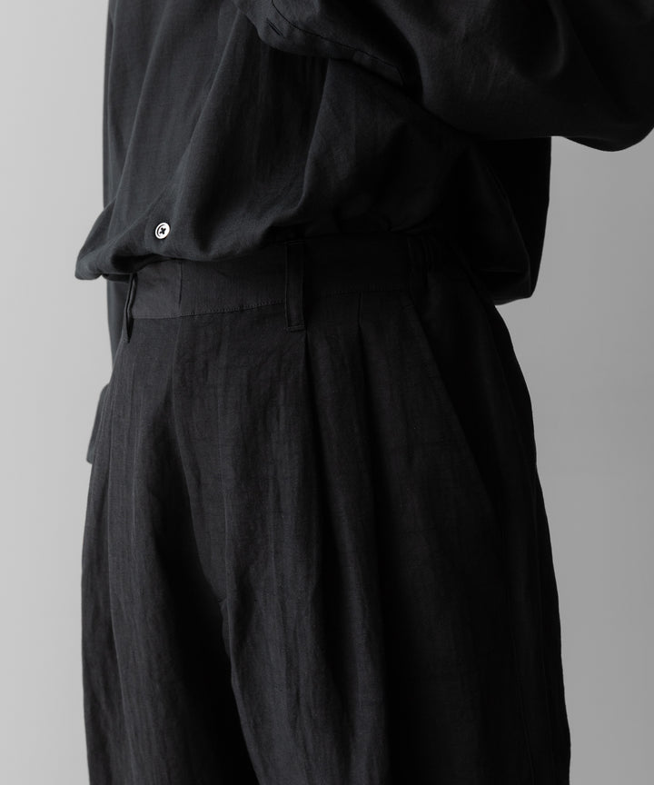 ssstein(シュタイン)のLI/NY POPLIN WIDE EASY TROUSERS - BLACKの公式通販サイトsession福岡セレクトショップ