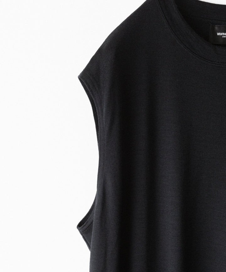 WWW ラッピンノットウールウェアSLEEVELESS PULLOVERのBLACK 公式通販サイトsession福岡セレクトショップ