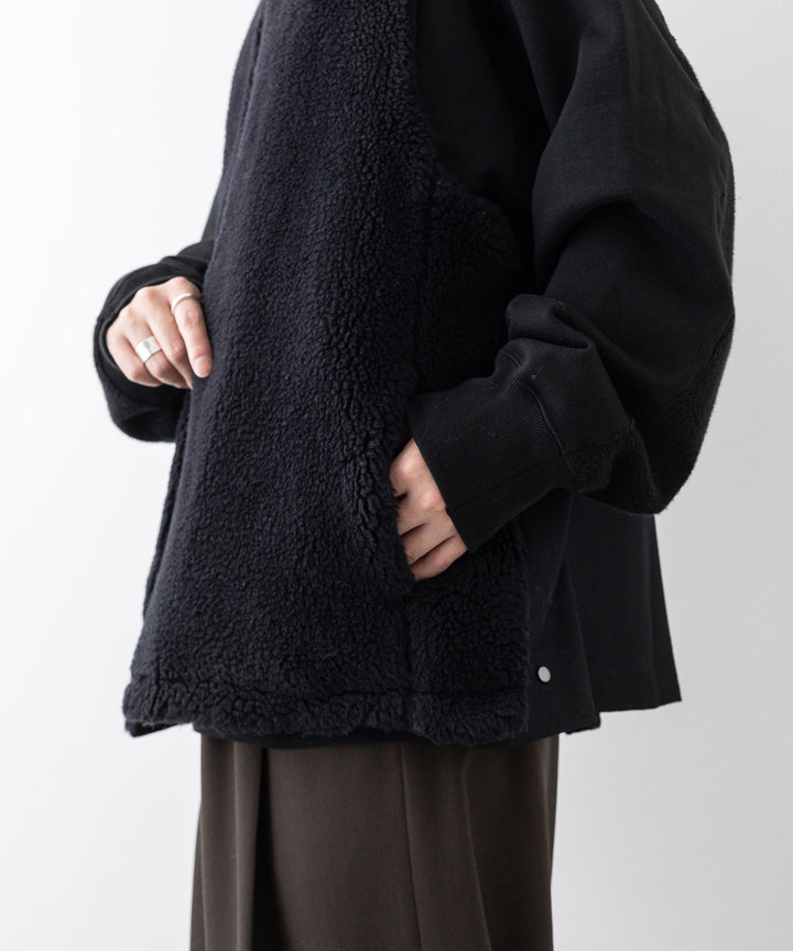 stein(シュタイン)の23AWコレクションWOOL FUR REVERSIBLE VESTのBLACK