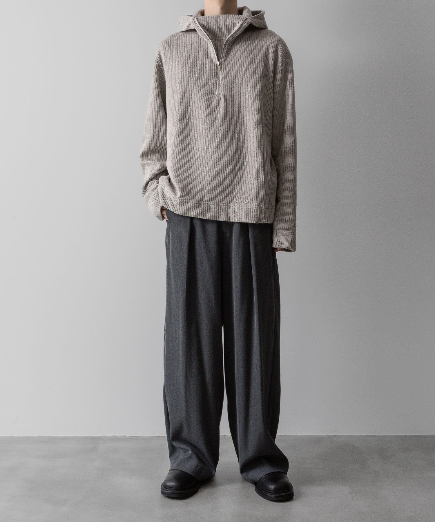 VEIN ヴェインのWO/PE QUARTER GAUGE KNIT HOODED PULLOVER SHIRT - X.OFF WHITEの公式通販サイトsession福岡セレクトショップ