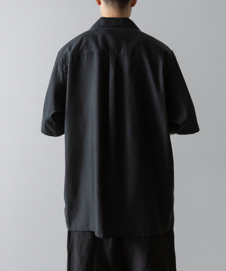 ssstein(シュタイン)のCUPRO TWILL OVERSIZED OPEN COLLAR SS SHIRT - BLACKの公式通販サイトsession福岡セレクトショップ
