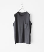 画像をギャラリービューアに読み込む, 【phebus】COTTN JERSEY SLEEVELESS SHIRT - CHARCOAL

