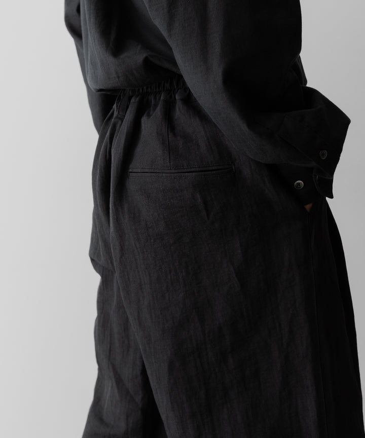 ssstein(シュタイン)のLI/NY POPLIN WIDE EASY TROUSERS - BLACKの公式通販サイトsession福岡セレクトショップ
