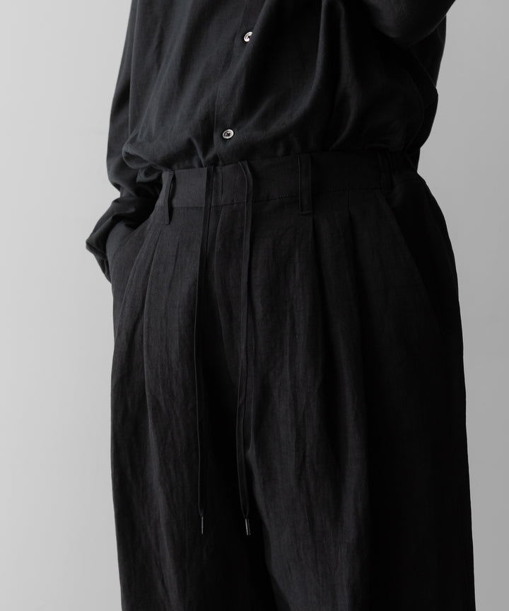 ssstein(シュタイン)のLI/NY POPLIN WIDE EASY TROUSERS - BLACKの公式通販サイトsession福岡セレクトショップ