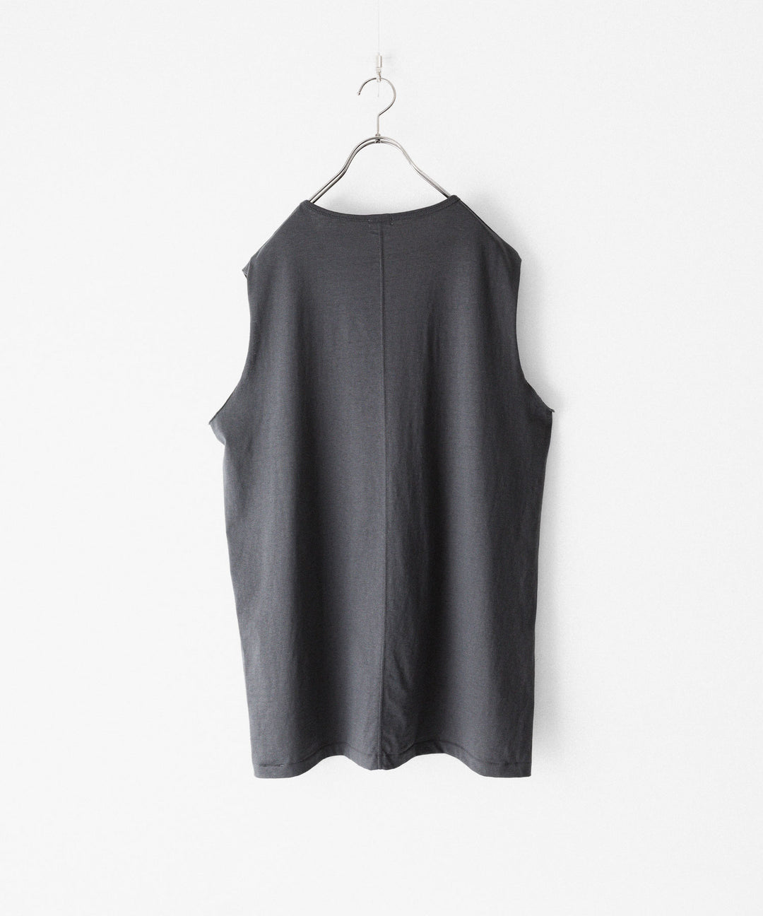 【phebus】COTTN JERSEY SLEEVELESS SHIRT - CHARCOAL
