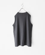 画像をギャラリービューアに読み込む, 【phebus】COTTN JERSEY SLEEVELESS SHIRT - CHARCOAL
