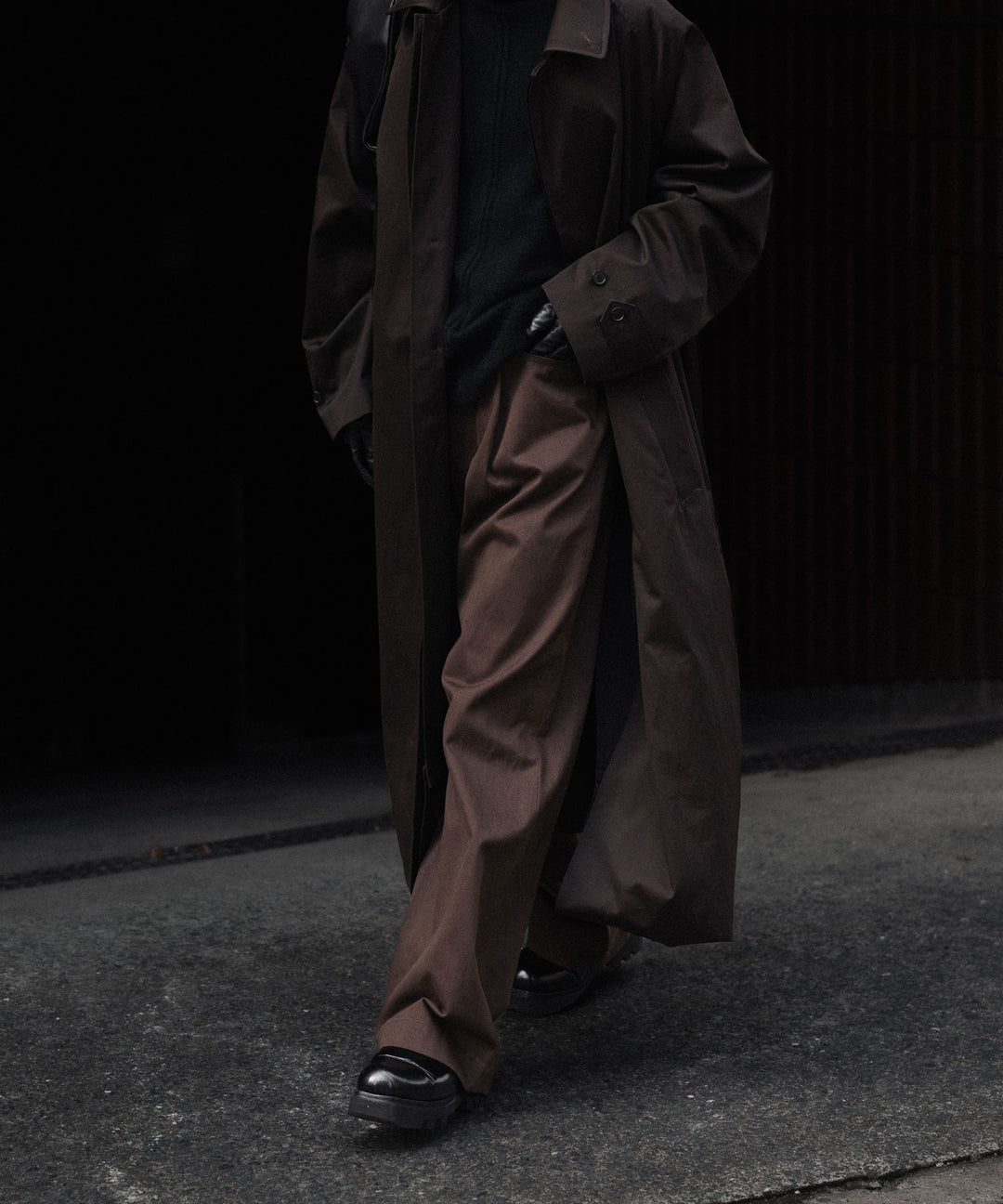 ssstein(シュタイン)のBRUSHED CHINO ONE TUCK WIDE PANTS - BROWNの公式通販サイトsession福岡セレクトショップ