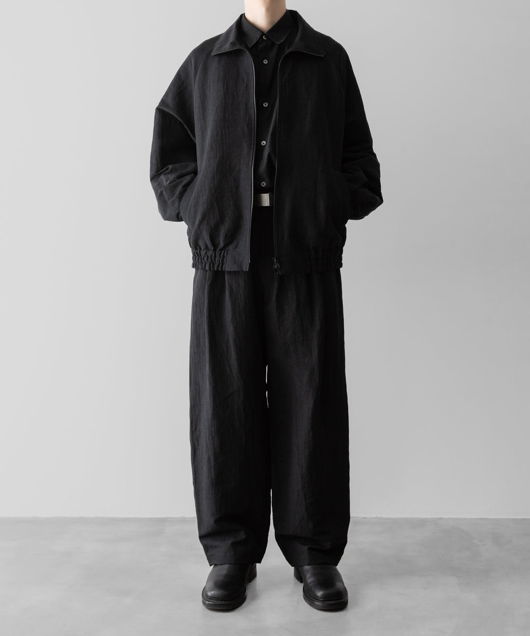 ssstein(シュタイン)のLI/NY POPLIN WIDE EASY TROUSERS - BLACKの公式通販サイトsession福岡セレクトショップ