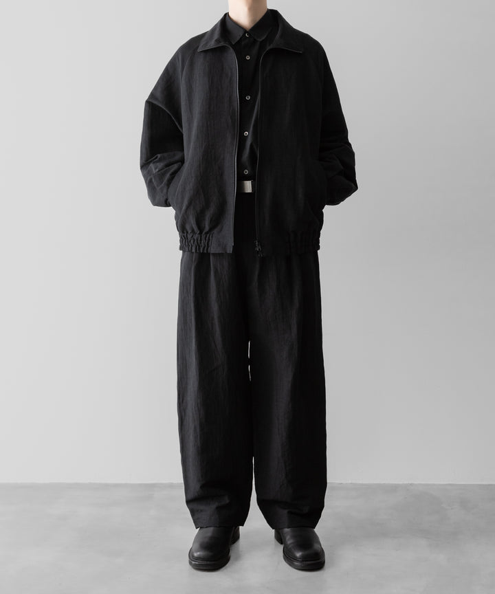 ssstein(シュタイン)のLI/NY POPLIN WIDE EASY TROUSERS - BLACKの公式通販サイトsession福岡セレクトショップ