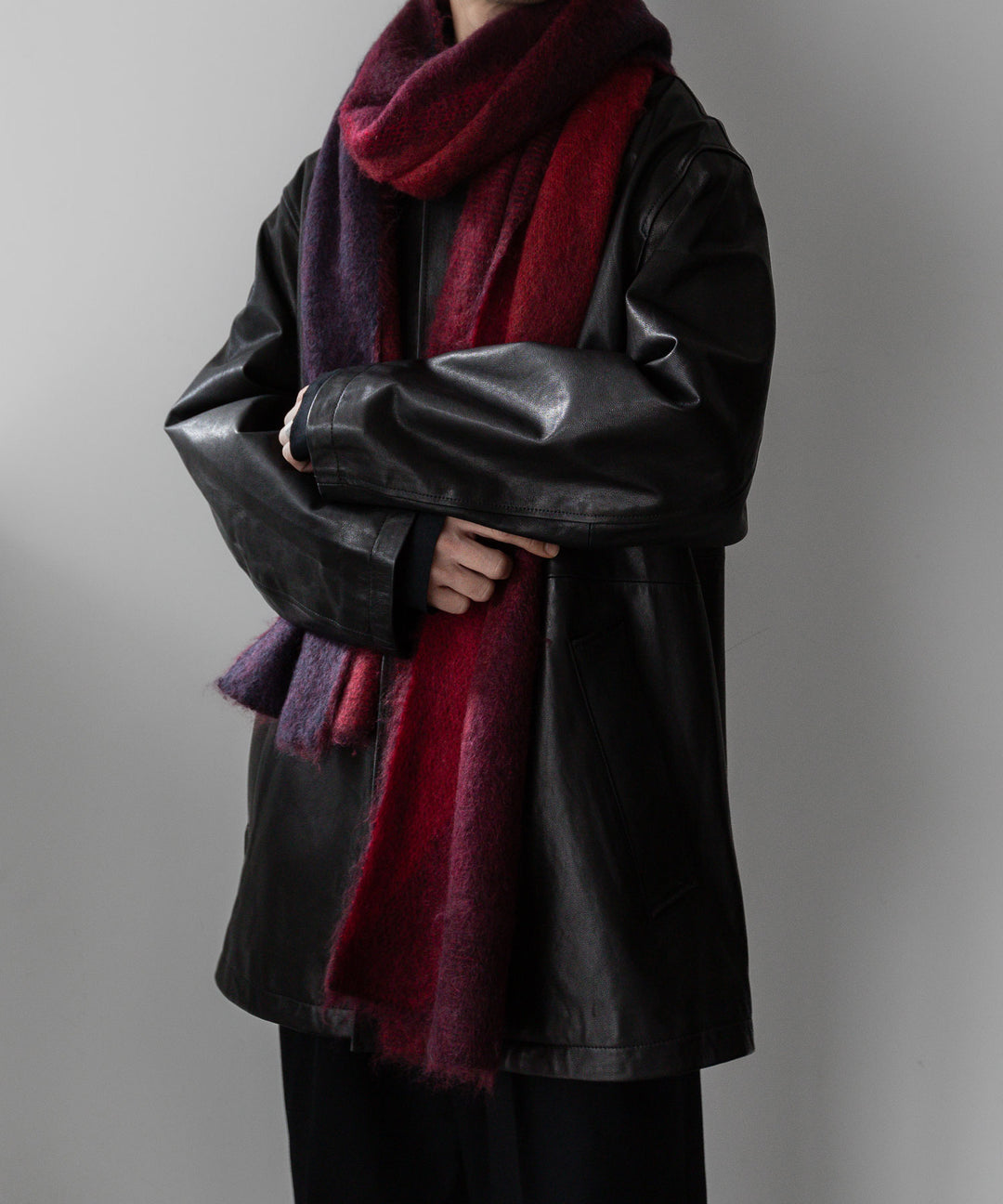 stein(シュタイン)の23AWコレクションGRADATION MOHAIR MUFFLER のRED sessionセッション福岡セレクトショップ 公式通販サイト 