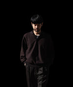 画像をギャラリービューアに読み込む, ssstein(シュタイン)のSLUB COTTON KNIT SKIPPER LS - DARK BROWNの公式通販サイトsession福岡セレクトショップ
