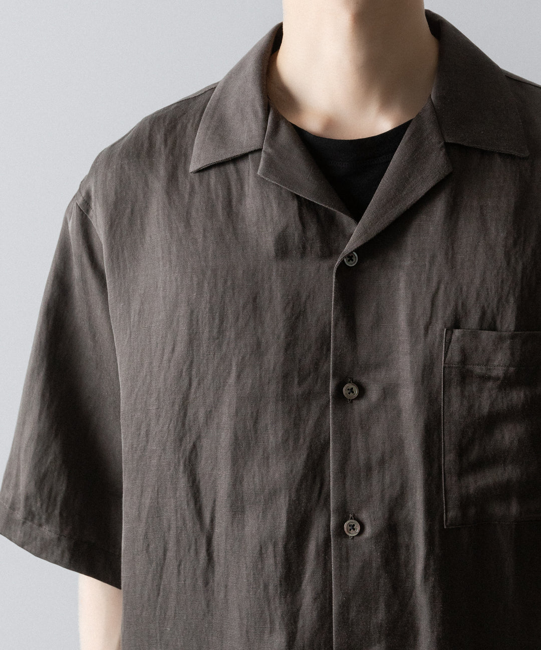 ssstein(シュタイン)のVIS/LI TWILL OVERSIZED OPEN COLLAR SS SHIRT - KHAKIの公式通販サイトsession福岡セレクトショップ