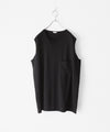 【phebus】COTTN JERSEY SLEEVELESS SHIRT - BLACK