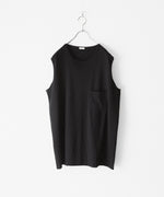 画像をギャラリービューアに読み込む, 【phebus】COTTN JERSEY SLEEVELESS SHIRT - BLACK
