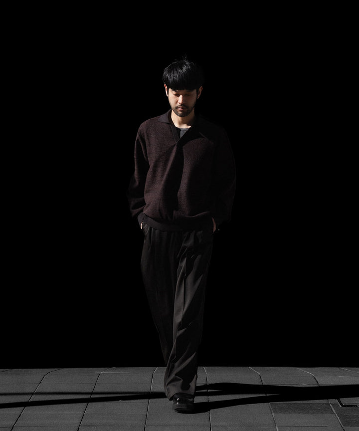 ssstein(シュタイン)のSLUB COTTON KNIT SKIPPER LS - DARK BROWNの公式通販サイトsession福岡セレクトショップ