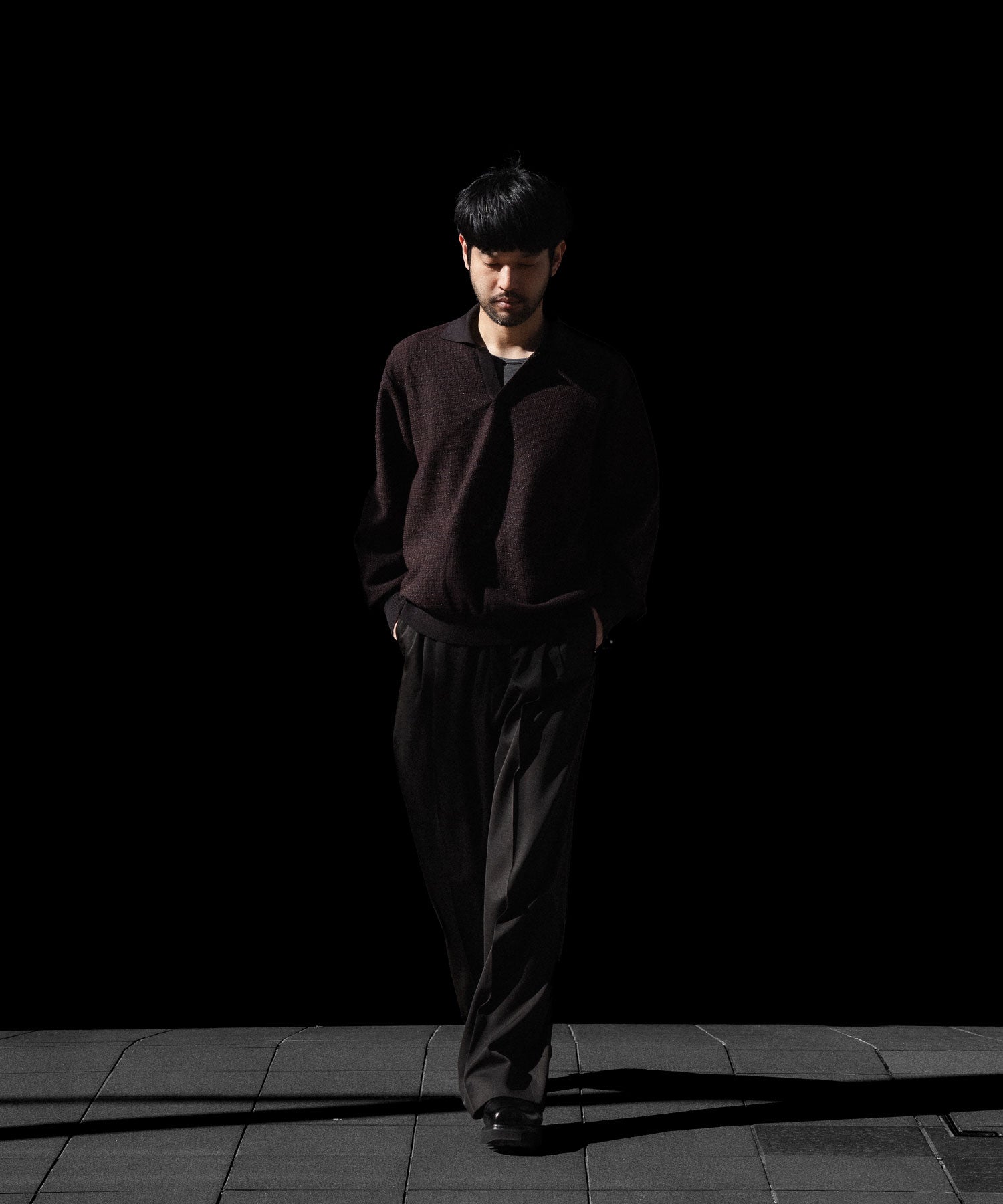 ssstein / シュタイン】EASY LONG WIDE TROUSERS (2/90 WOOL GABARDINE