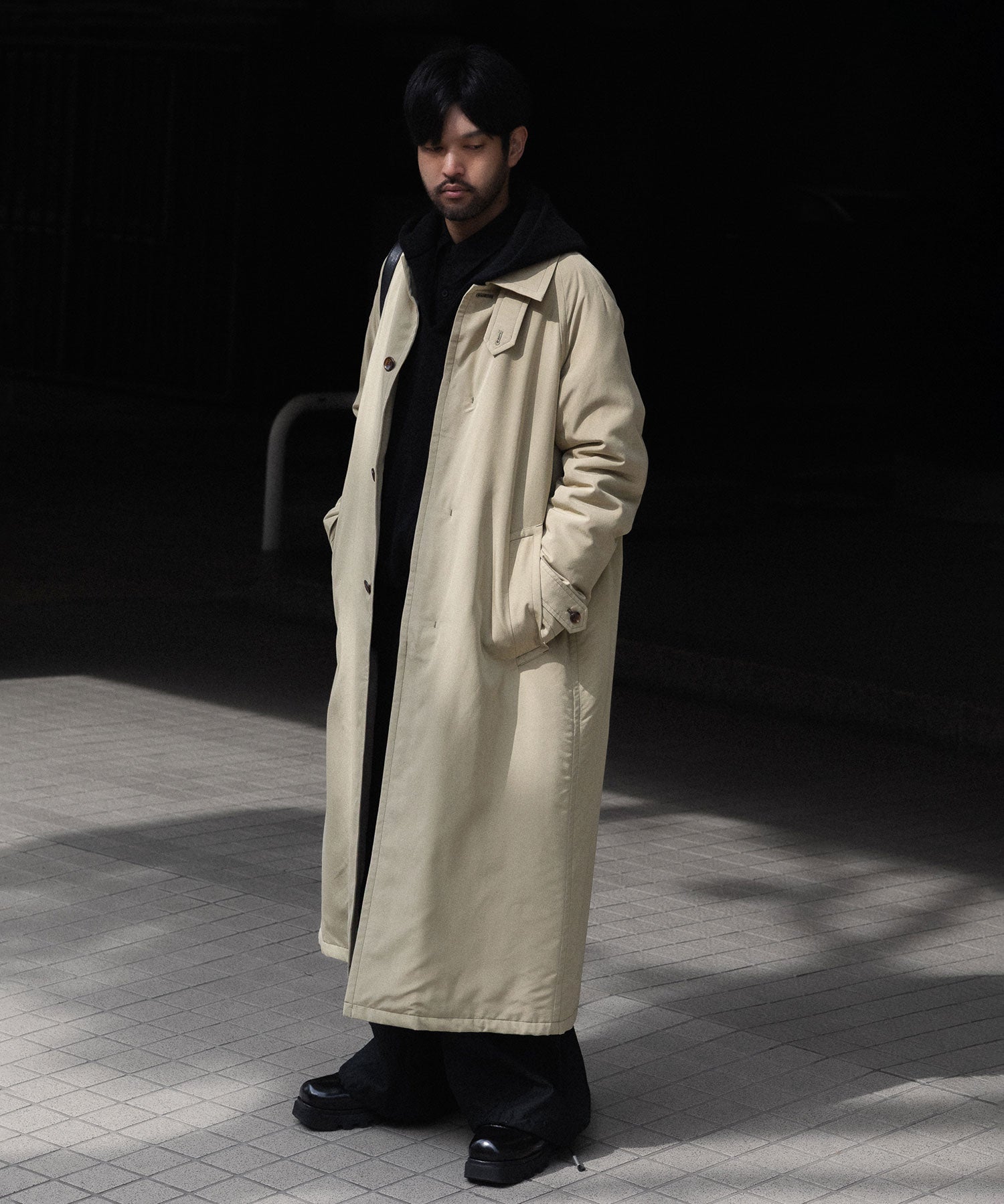 VEIN-ヴェインのFIBRIL POPLIN PADDING BALMACAAN COATのL.BEIGE公式通販サイトsession福岡セレクトショップ