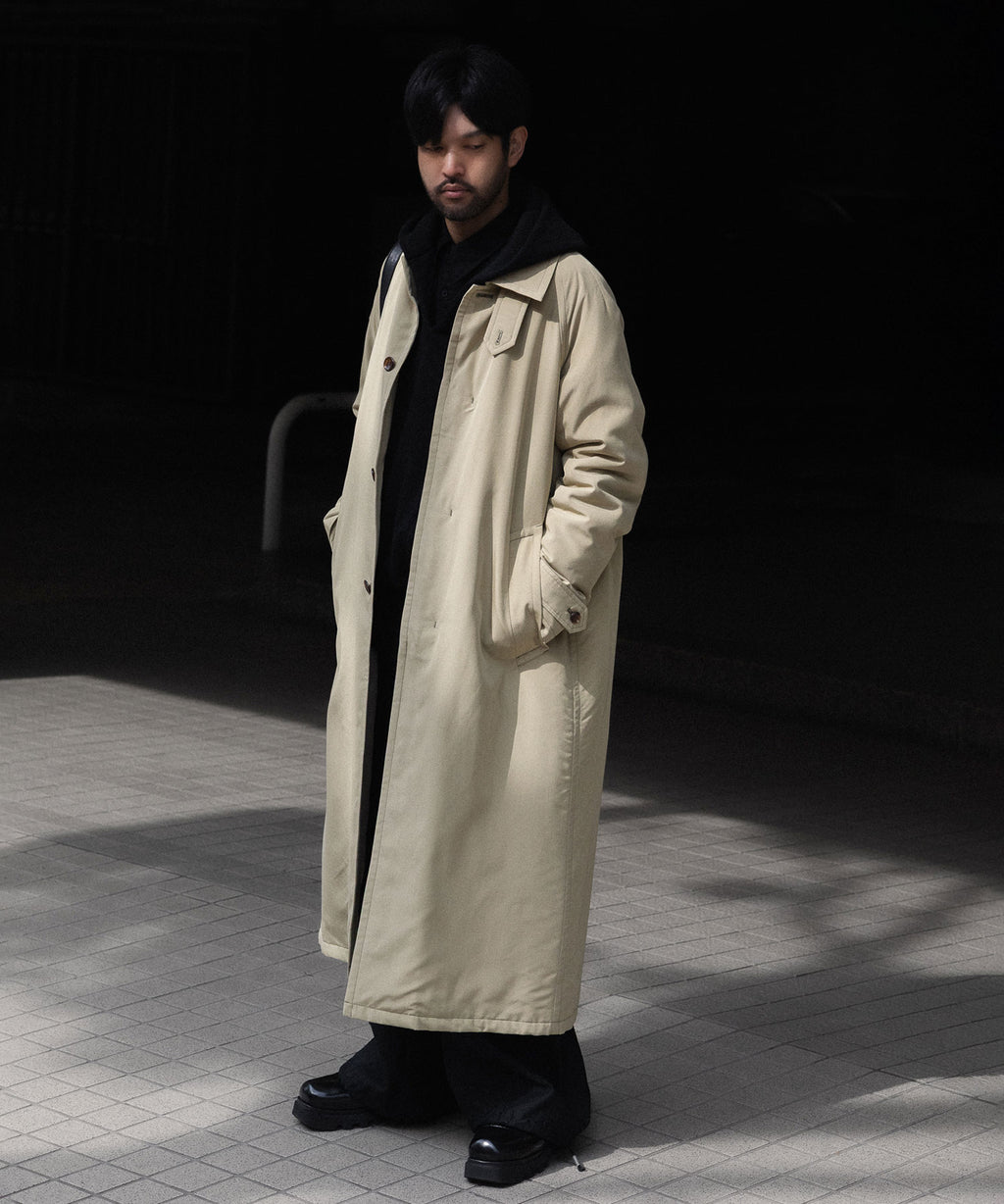 VEIN-ヴェインのFIBRIL POPLIN PADDING BALMACAAN COATのL.BEIGE公式通販サイトsession福岡セレクトショップ