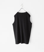 画像をギャラリービューアに読み込む, 【phebus】COTTN JERSEY SLEEVELESS SHIRT - BLACK
