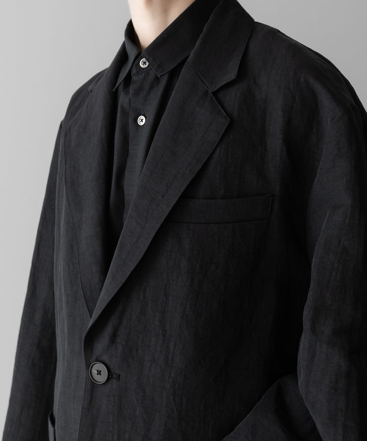 ssstein(シュタイン)のLI/NY POPLIN SINGLE BREASTED JACKET - BLACKの公式通販サイトsession福岡セレクトショップ