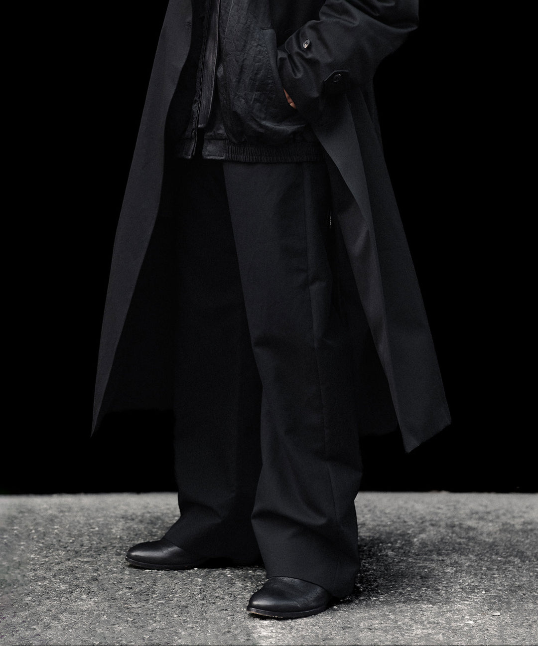 ssstein(シュタイン)のDOUBLE WEAVE COTTON ROUND PANTS - BLACKの公式通販サイトsession福岡セレクトショップ